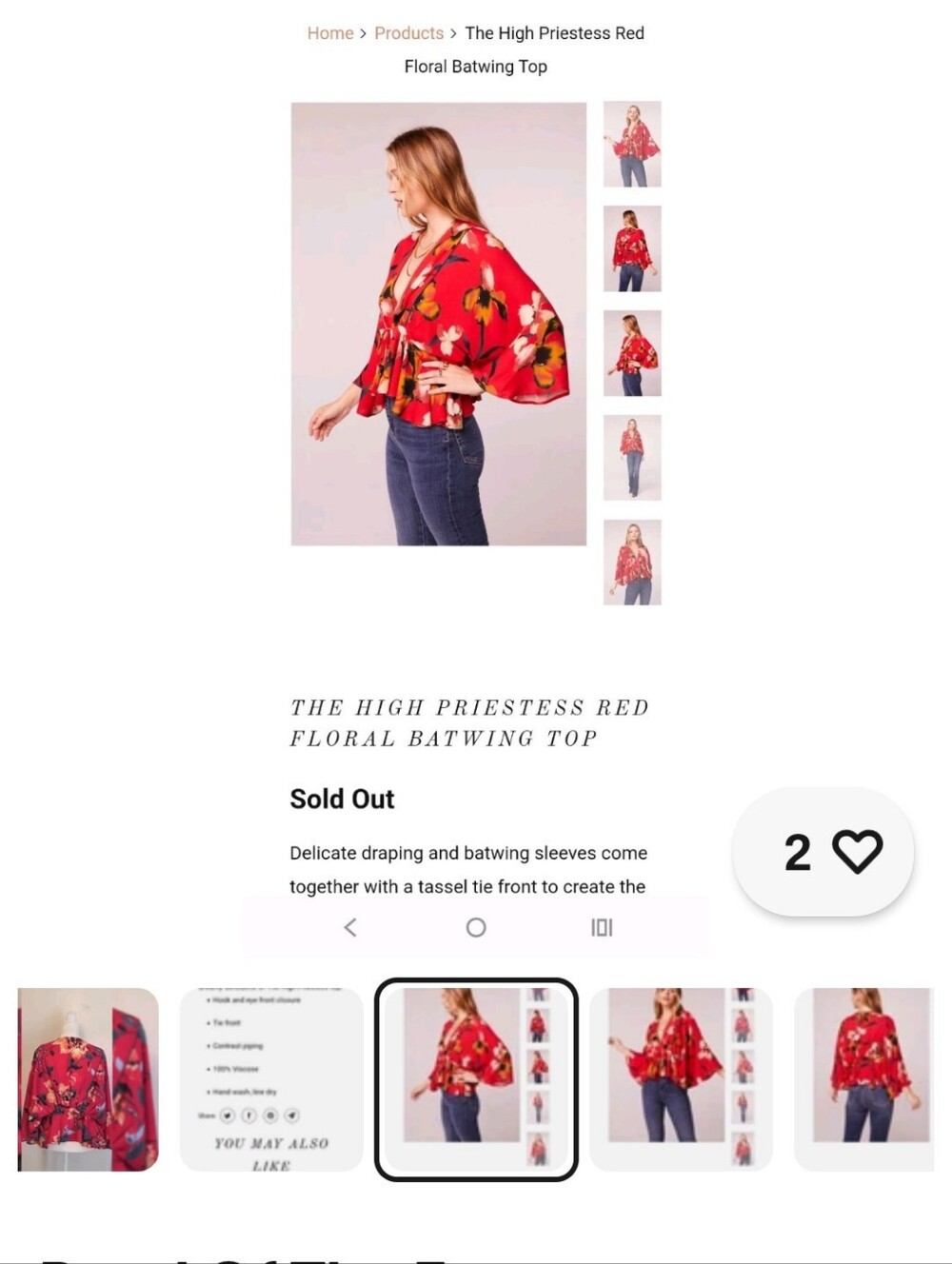 Band Of The Free Anthropologie High Priestess Red Floral Boho Blouse Small